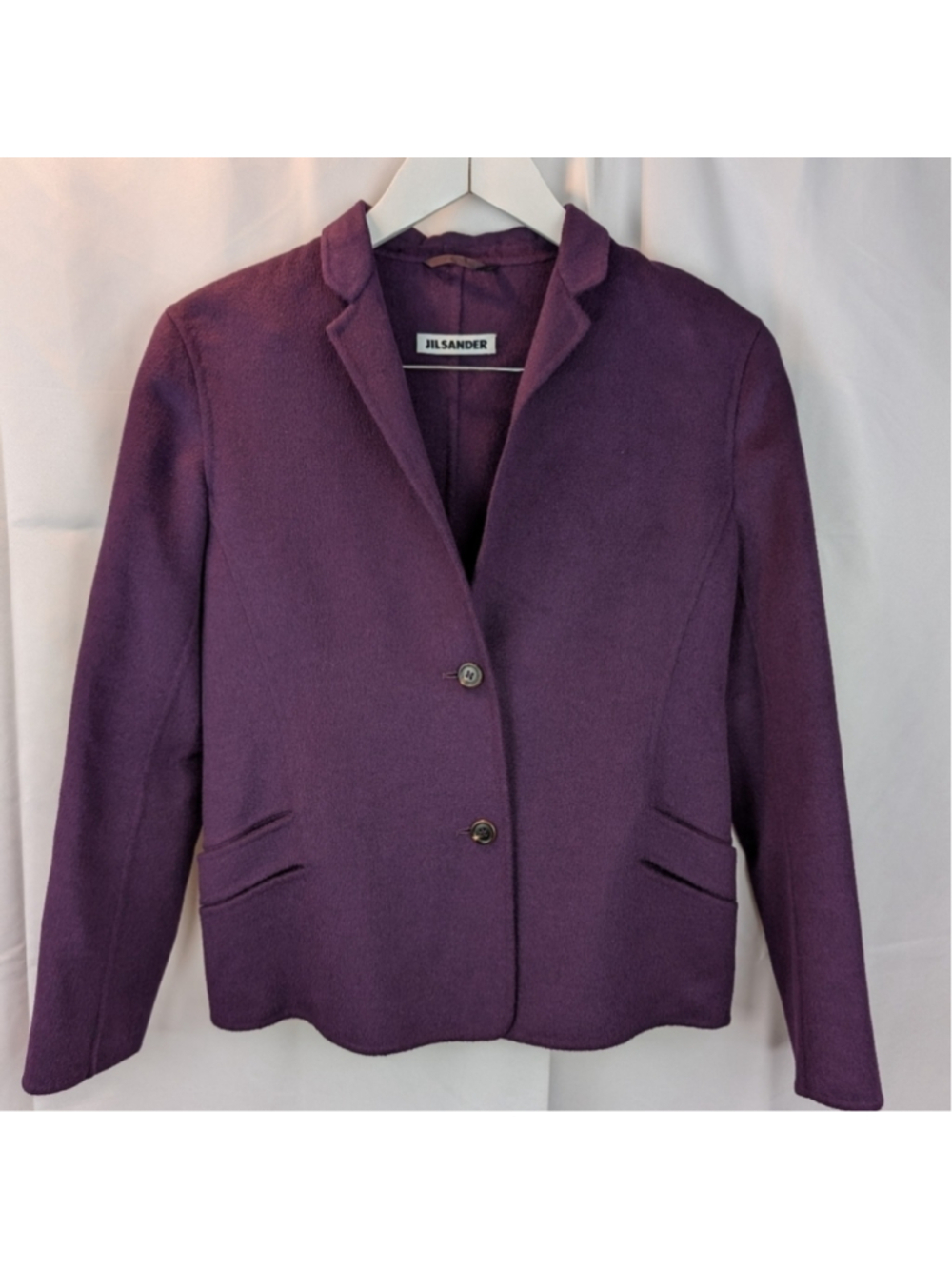 Jil Sander Purple Wool Blend Women's Jacket Size 8(38) In EUC